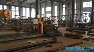 Square tube cutting machine in customer