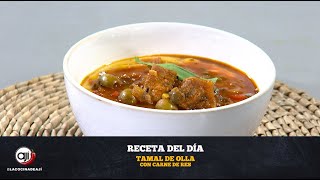 Tamal de olla con carne de res | Ají