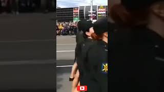 Female russian soldiers🥰 / Beautiful Female soldiers in victory day parade / #shorts #russia part 10