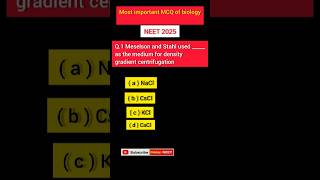 Most important MCQ of biology | NEET 2025 #neet #neetmcqs #shorts