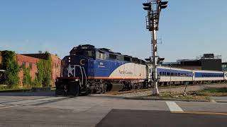 Piedmont #76 switches to it's parking track on August 27th 2021 at 6:40pm.