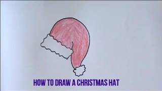 HOW TO DRAW A CHRISTMAS HAT