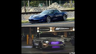 Gen 3 Mustang vs C6 ZO6 (mods in desc) #mustang #corvette #zo6