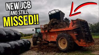 Using The New JCB 419S -  Spreading Muck PILE UP!