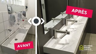 AVANT/APRES : Rénovation de sanitaires d'entreprise 🧼