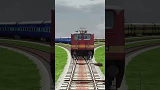 India's Fastest Train Crossing On Risky Railroad Tracks #railroadcrossing  #shorts #indianrailways