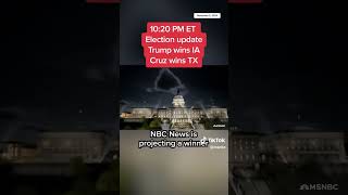 #ELECTION UPDATE- #Trump WINS #IOWA. #Republican #Senate candidate WINS #TexasSenate seat. #politics