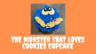 Decorating Cookie Monster Jumbo Cupcake || Sesame Street Themed Cupcake Decoration