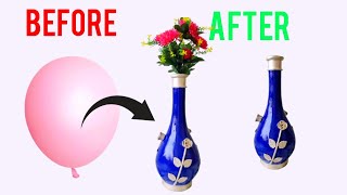 Easy DIY: Create a Beautiful Flower Vase || how to make beautiful things with waste material ||