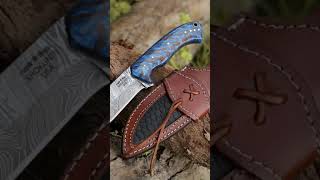 Odin Damascus Steel Knife with Pine Cone Handle