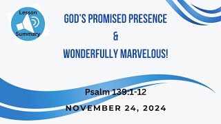 Psalm 139:1-12 - November 24, 2024