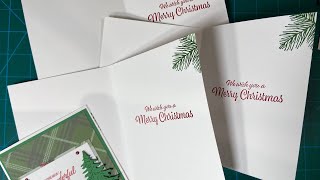 Crafting In the Quick: "Evergreen" Christmas Cards Inside the Cardbases