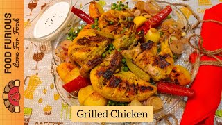 Full Grilled Chicken Recipe | Juicy Inside Crispy Outside | Whole Grilled Chicken By Food Furious