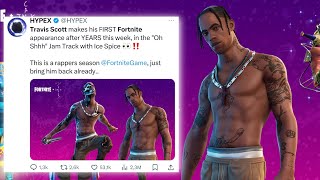 ¡¡HYPEX CONFIRMÓ TRAVIS SCOTT YA ESTÁ EN FORTNITE!! Cuando saldrá la skin Travis Scott en Fortnite?