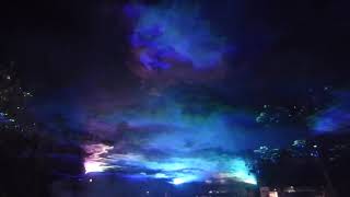 Video Projection simulating and aurora, Adelaide South Australia