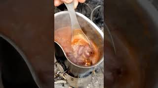 Canteen cup chili #survival #bushcraft #camping #adventure