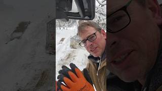 Mission: Help Me Move Snow Covered Chicken Tractor! #shorts  #trending #farming #homesteading #snow