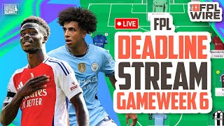 FPL Gameweek 6 DEADLINE STREAM | The FPL Wire | Fantasy Premier League Tips 2024/25