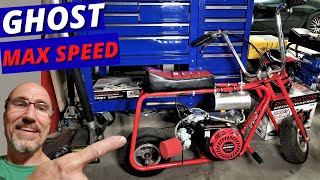 212 Ghost max top speed on the Azusa minibike