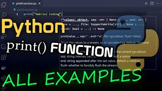 ✅ Funcion Print en Python (con TODOS los ejemplos) | Curso de Python DESDE CERO para Principiantes 🐍