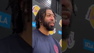 Anthony Davis with an update on how the father-son scrimmages are going: