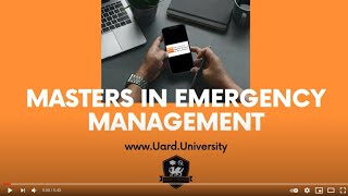 Masters in Emergency Management – www.uard.university