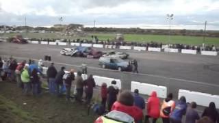 Terry grant in smithys Volvo at Santa pod flame and thunder