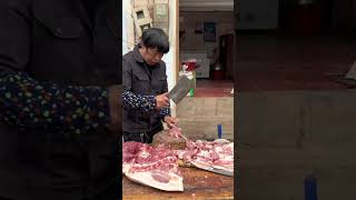 Cutting the pork meat #cactusfoodies #shorts #pork