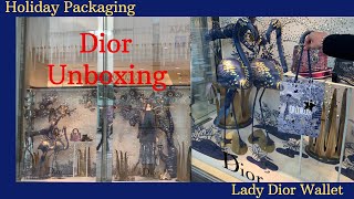 Shop with me at Dior | Unboxing Lady Dior Wallet | Holiday Packaging 2019 | Sakura_Lux