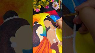 Shri Ram - Sita Abstract Painting❤️  #shorts #viral #ram #ramsita #painting #trending #drawing #art