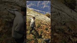 🔥Franklin attack on dog on mountain #gta5 #shorts