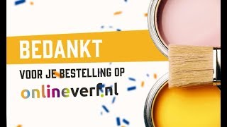 OnlineVerf nl bedankt voor je bestelling