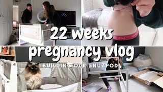 Building the next to me crib, deciding on the nursery colour & belly shot | 22 Weeks Pregnant Vlog