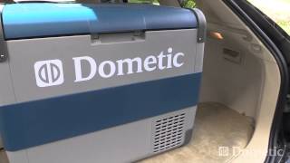 Soda Cans Stay Cold At The Beach In A Dometic CFX Portable Fridge/Freezer