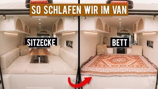 Sitzecke mit Tisch & Bettfunktion im VAN ist fertig😍∙ Teil 2 ∙ DIY Campervan Selbstausbau #22