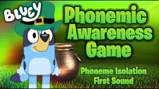 ☘️ Bluey First Sound Game ☘️ | Brain Break | Phonemic Awareness | First Phoneme Isolation | GoNoodle