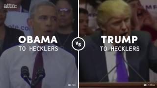 Obama & Trump had very different response when heckled ...