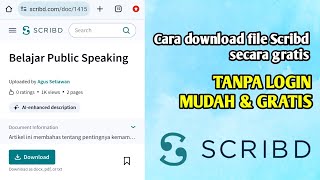 CARA DOWNLOAD FILE SCRIBD SECARA GRATIS TANPA LOGIN