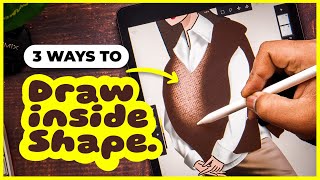 Digital Art Tutorial || 3 Ways to Draw inside a Shape.