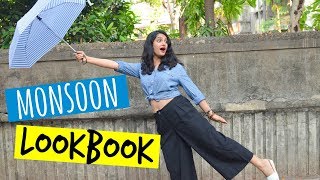 Cute Rainy Day Outfit Ideas | Monsoon Lookbook 2017