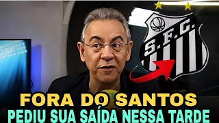 SAIU AGORA! NÃO JOGA MAIS NO SANTOS! ACABOU DE ANUNCIAR! NOTÍCIAS DO SANTOS