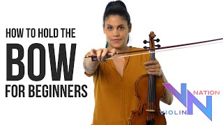 Practicing the bow hold for violinists