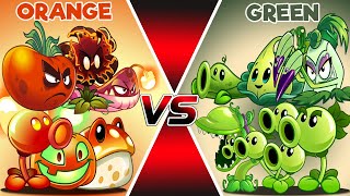 PvZ 2 Team Green Vs Orange-Who Can Win?