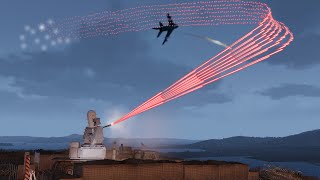 MiG-19 in Action vs C-RAM - Phalanx CIWS - C RAM - Tracer - ArmA 3 Simulation