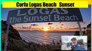 Corfu Logas Beach  Sunset  Sept 2024