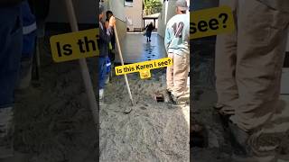 Karen walk on wet concrete #funnyvideo #funnymoments #viral #trending #shorts