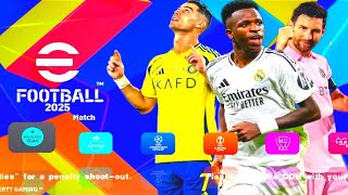 eFootball PES 2025 PPSSPP Download Update Kits Mini Kits 24/25 Real Faces Best Graphics