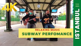 Relaxing with Turkish Subway Instrumental Music Performance | Mandolin Kemani - Gitar Metro Müziği