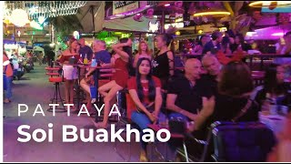 Pattaya today. Soi Buakhao, Tree Town streets nightlife 2023 [4K]