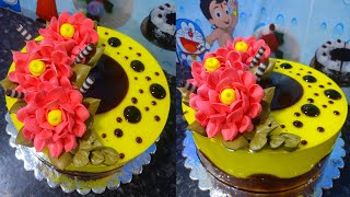 Pineapple Cake /Cake Design Technique/Cake Topping